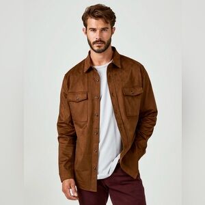 7 Diamonds Shirt Jacket Men’s L Brown camel Like new